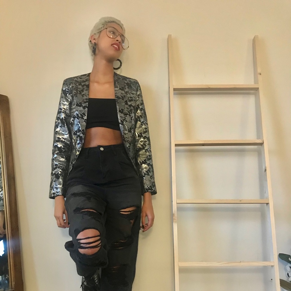 Silver & Black Blazer
